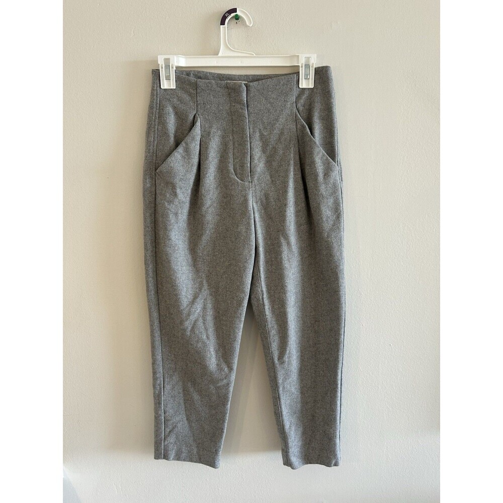 Aritzia Wilfred Chambery Trouser Pants Wool Cropped Dress Pants Pockets Size 0